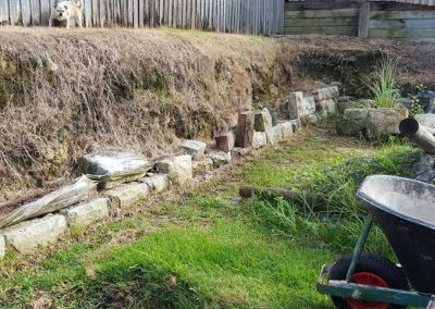 before retaining walls Cromer