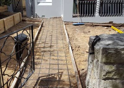 progress shot concrete pathways Dee Why