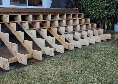 timber stairs progress Northern Beaches