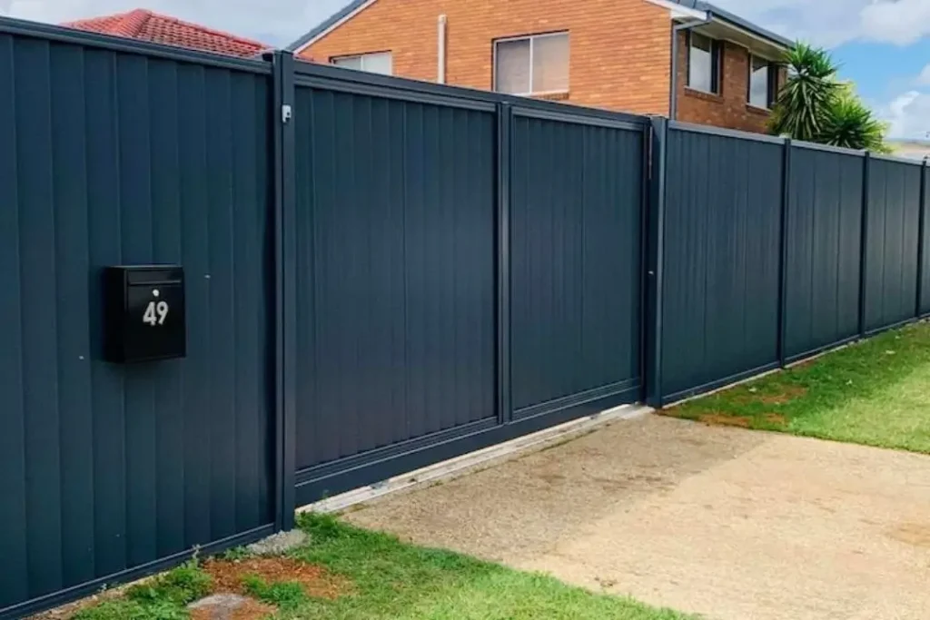 Colorbond steel fence and gate