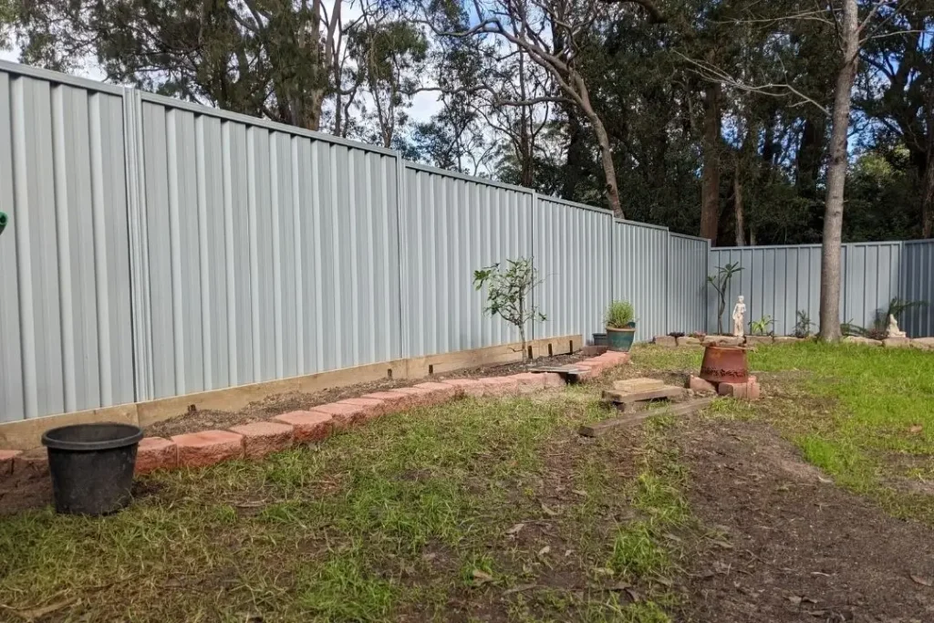 grey Colorbond fence