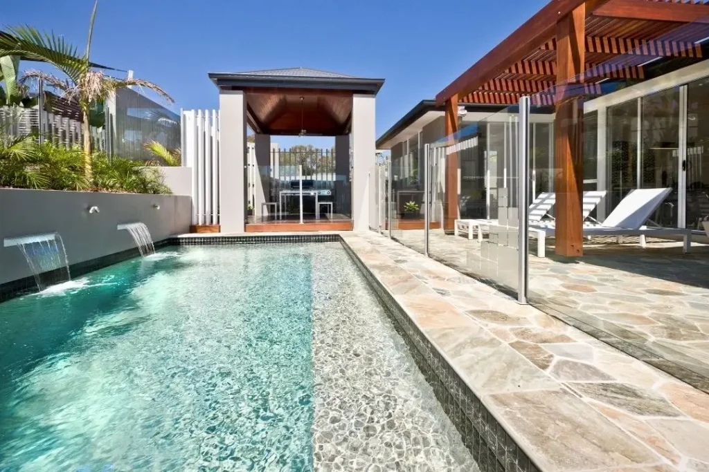 modern glass pool fencing