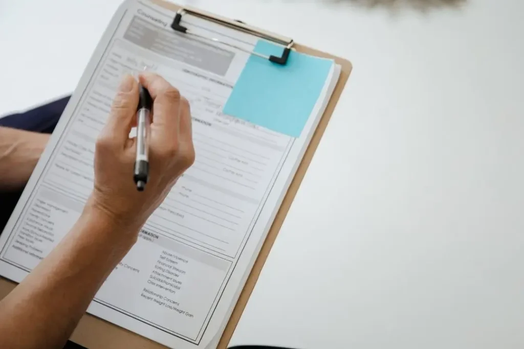 safety inspector with a checklist
