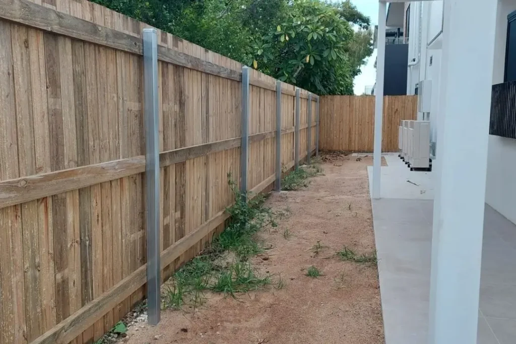 timber boundary fencing